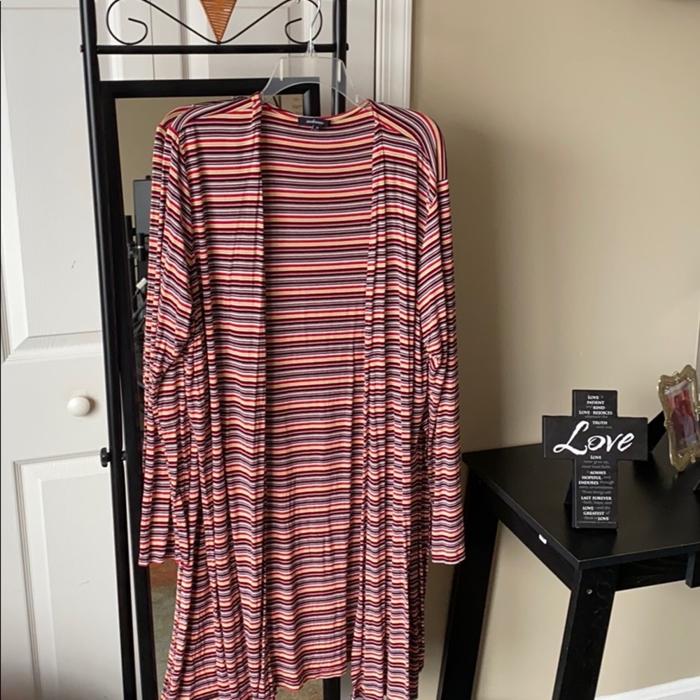 Multicolored Striped Cardigan
